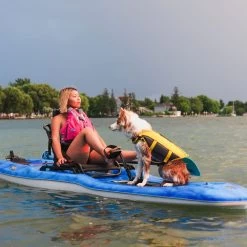 Pelican Sport Getaway 110 HDII Recreational Pedal Kayak -Pelican Sport Boating Kayak MHP10P101 GETAWAY Dog LS