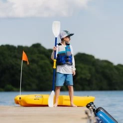 Pelican Sport Combo - 2 Solo Kids Kayaks With Paddles - Yellow -Pelican Sport Boating Solokayak Pelican